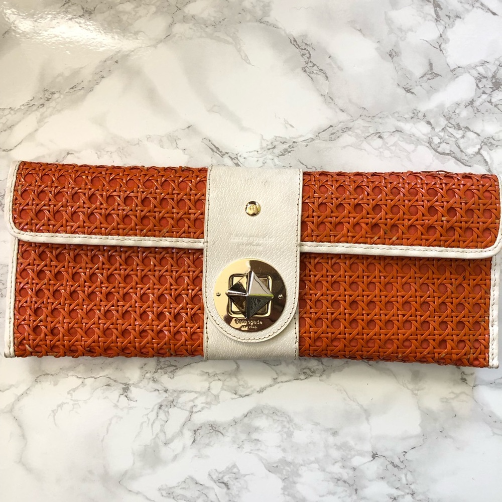 Kate Spade Basket Weave Clutch